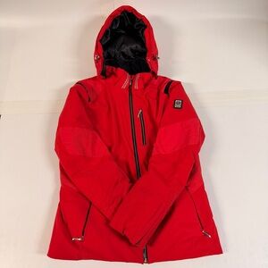 Descente Women’s Red Ski Jacket Heat Navi Insulated US 16